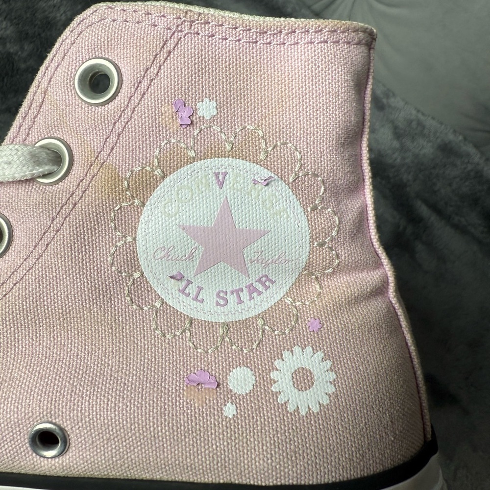 Converse Chuck Taylor All Star‎ Lift Floral High-Top Sneaker - Stardust Lilac - Picture 4 of 8